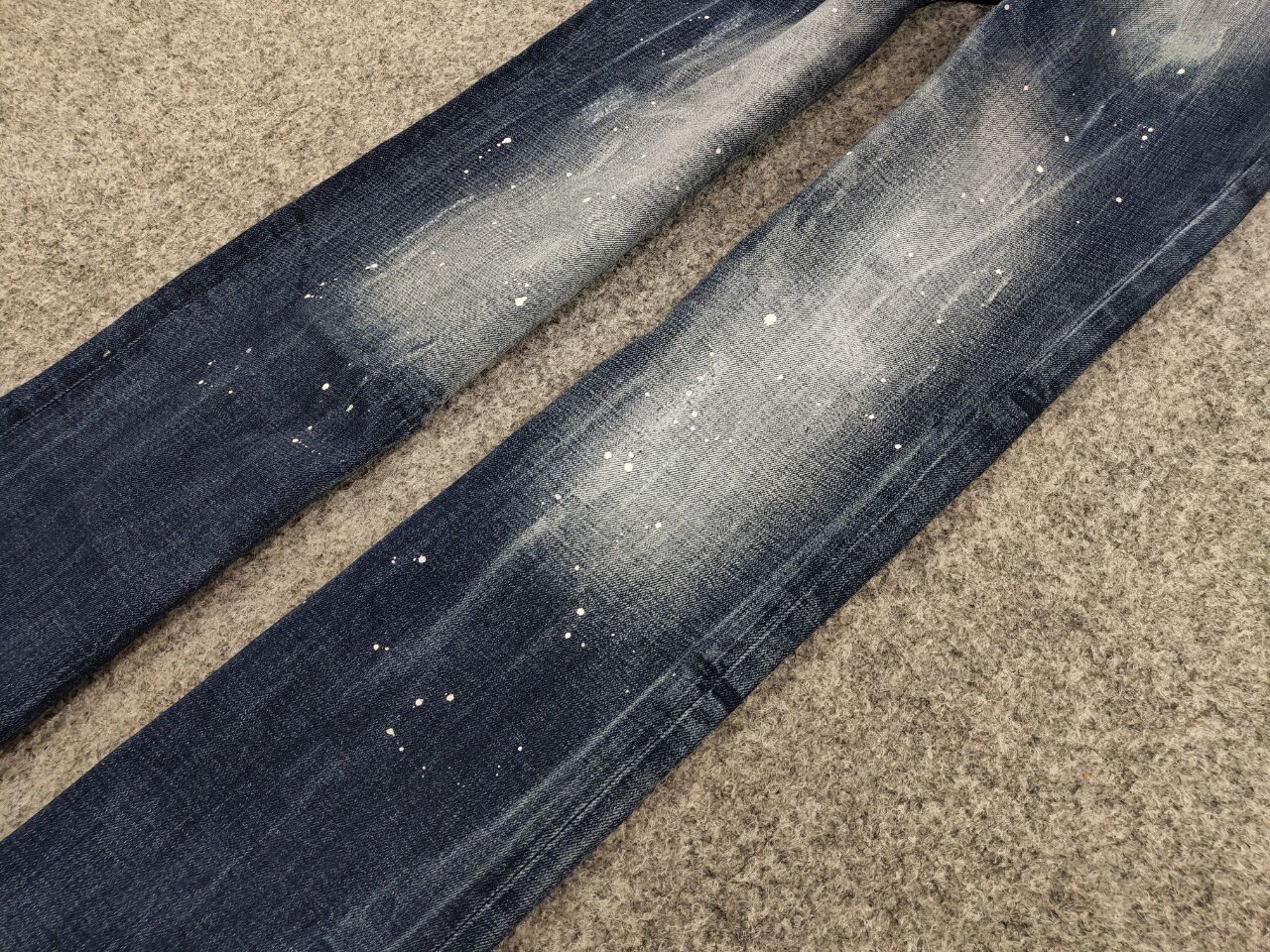 Japanese Brand Designer My Brand Slim Jeans Distressed Paint Blue Denim Size US 33 - 6 Thumbnail