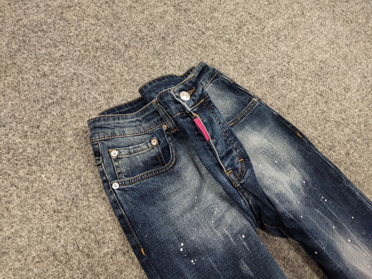 Japanese Brand Designer My Brand Slim Jeans Distressed Paint Blue Denim Size US 33 - 12 Thumbnail