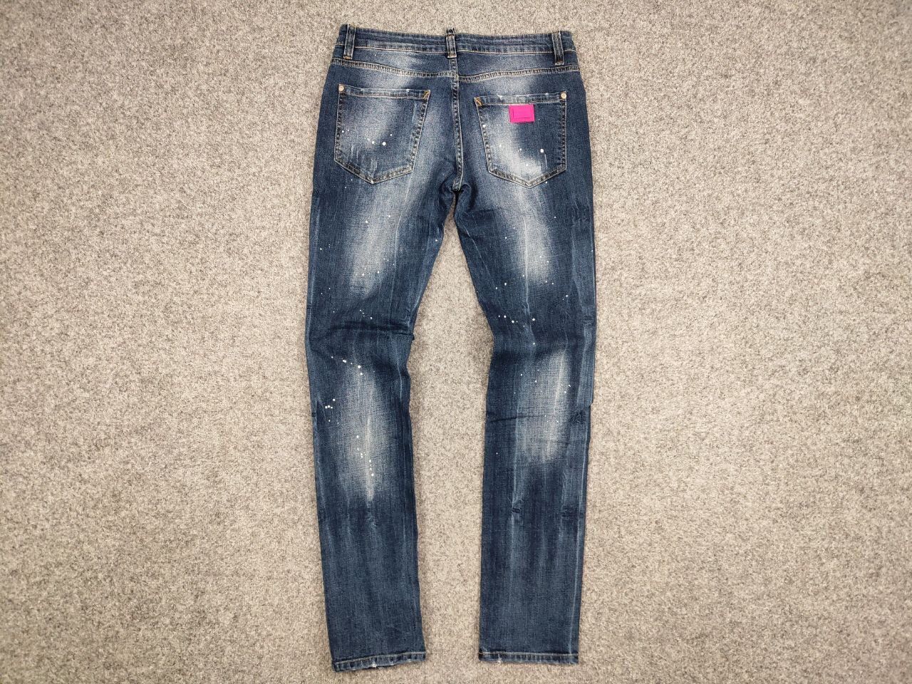 Japanese Brand Designer My Brand Slim Jeans Distressed Paint Blue Denim Size US 33 - 16 Thumbnail