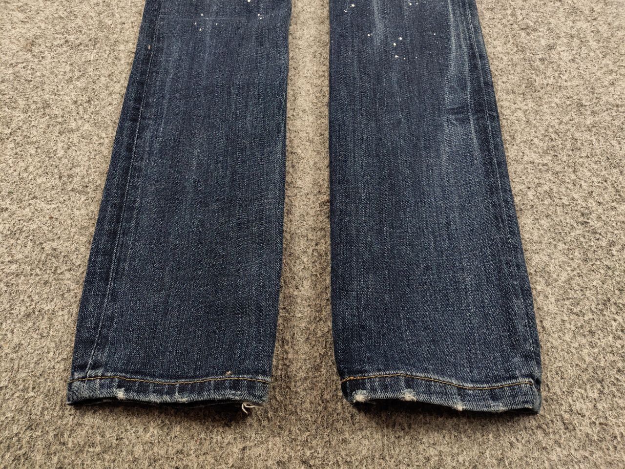 Japanese Brand Designer My Brand Slim Jeans Distressed Paint Blue Denim Size US 33 - 9 Thumbnail