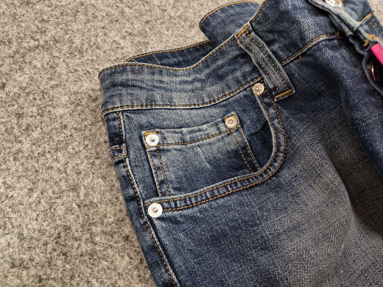 Japanese Brand Designer My Brand Slim Jeans Distressed Paint Blue Denim Size US 33 - 13 Thumbnail