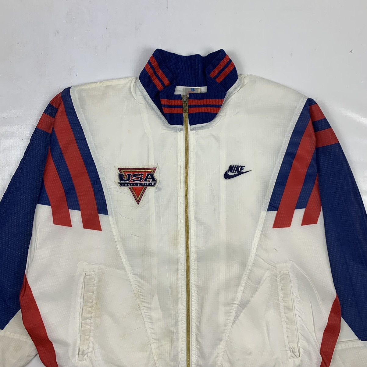 Nike Vintage Nike USA Colour Block Light Zipper Jacket Size US M / EU 48-50 / 2 - 4 Thumbnail