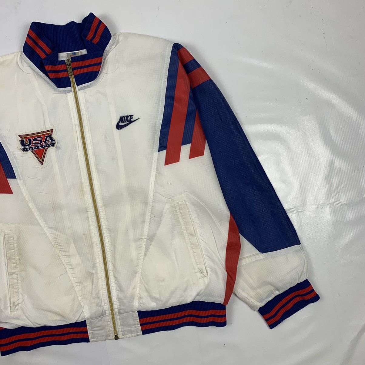 Nike Vintage Nike USA Colour Block Light Zipper Jacket Size US M / EU 48-50 / 2 - 3 Thumbnail