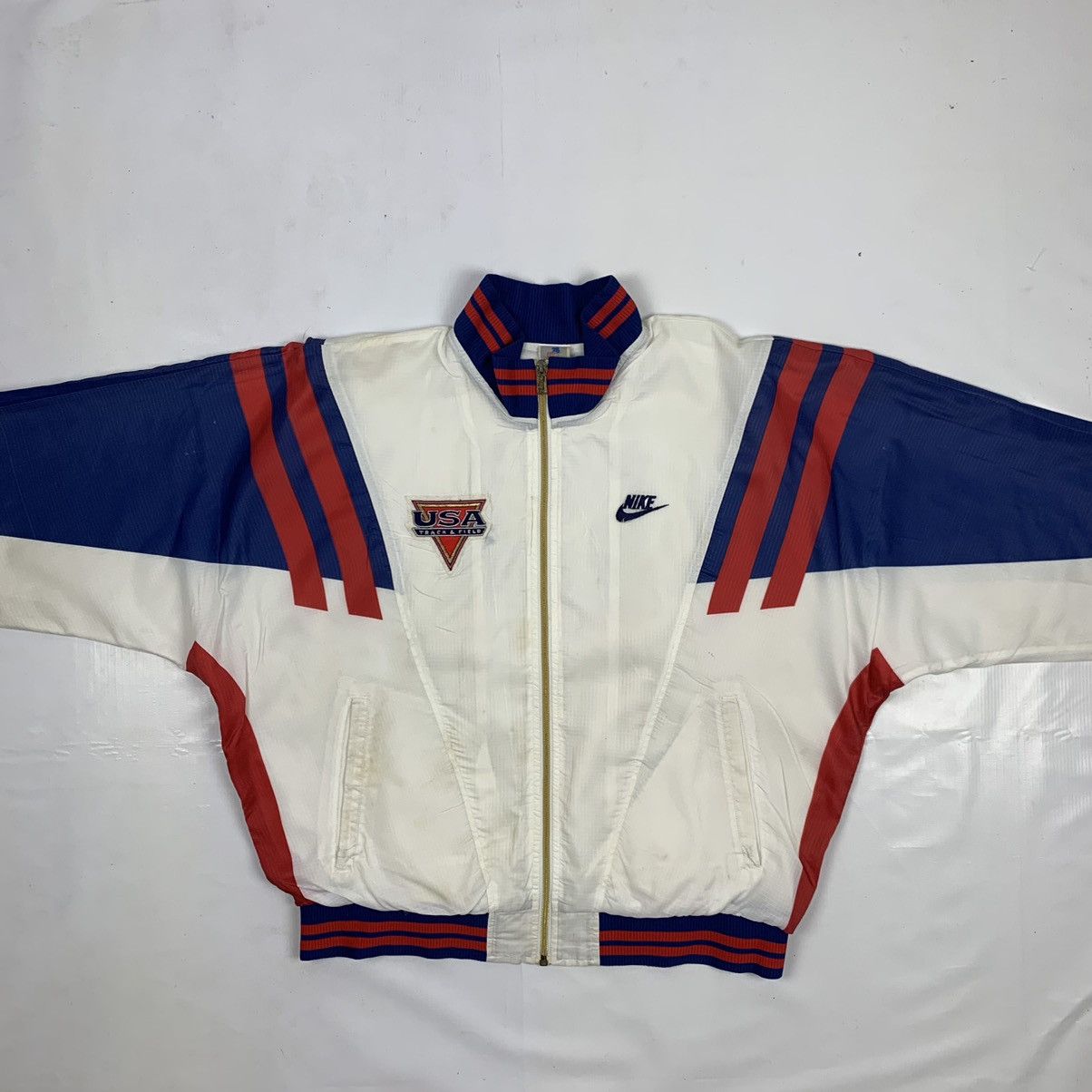 Nike Vintage Nike USA Colour Block Light Zipper Jacket Size US M / EU 48-50 / 2 - 5 Thumbnail
