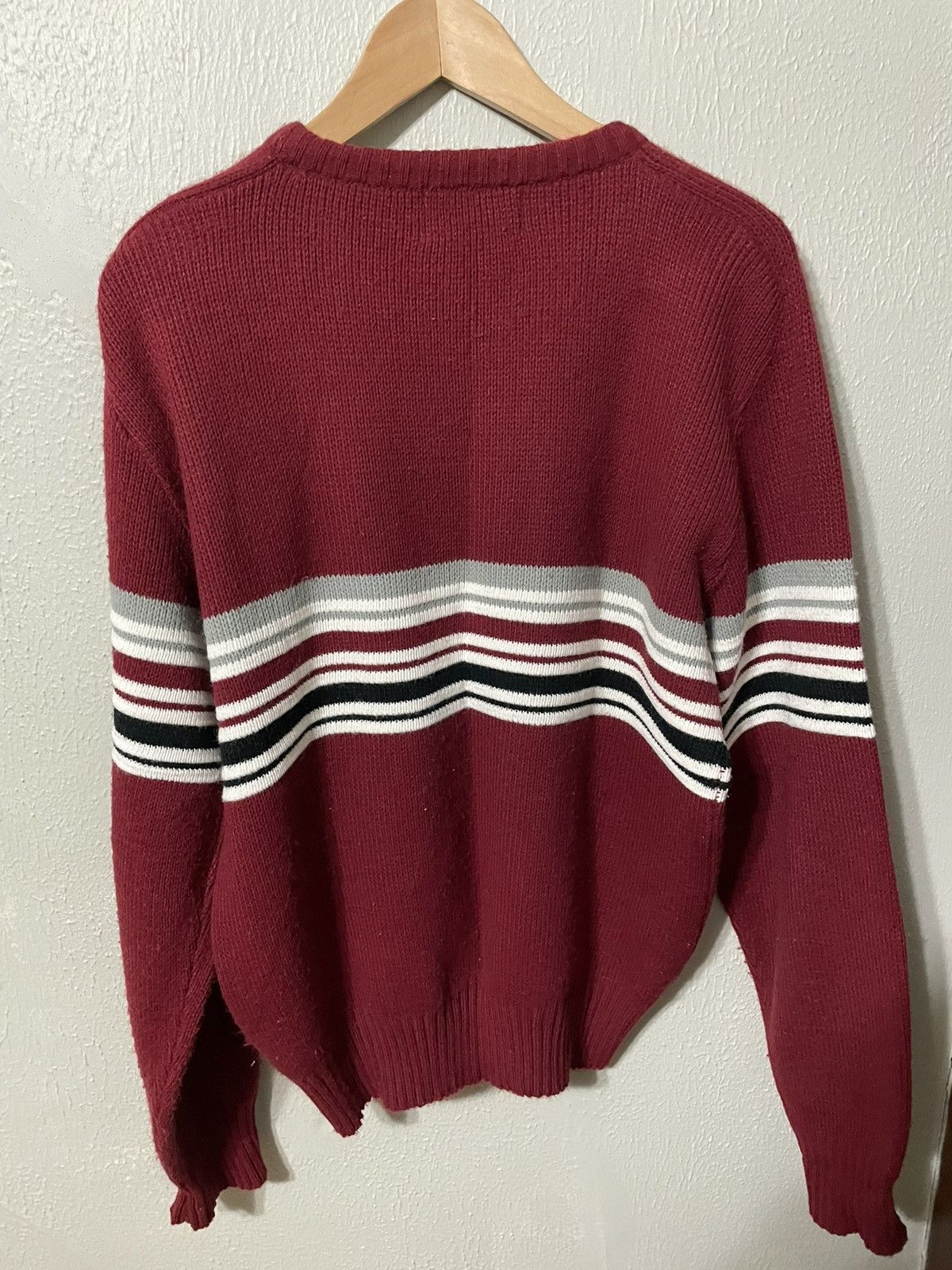 Vintage Vintage Candy Cane Band Knit Sweater Size US L / EU 52-54 / 3 - 3 Thumbnail