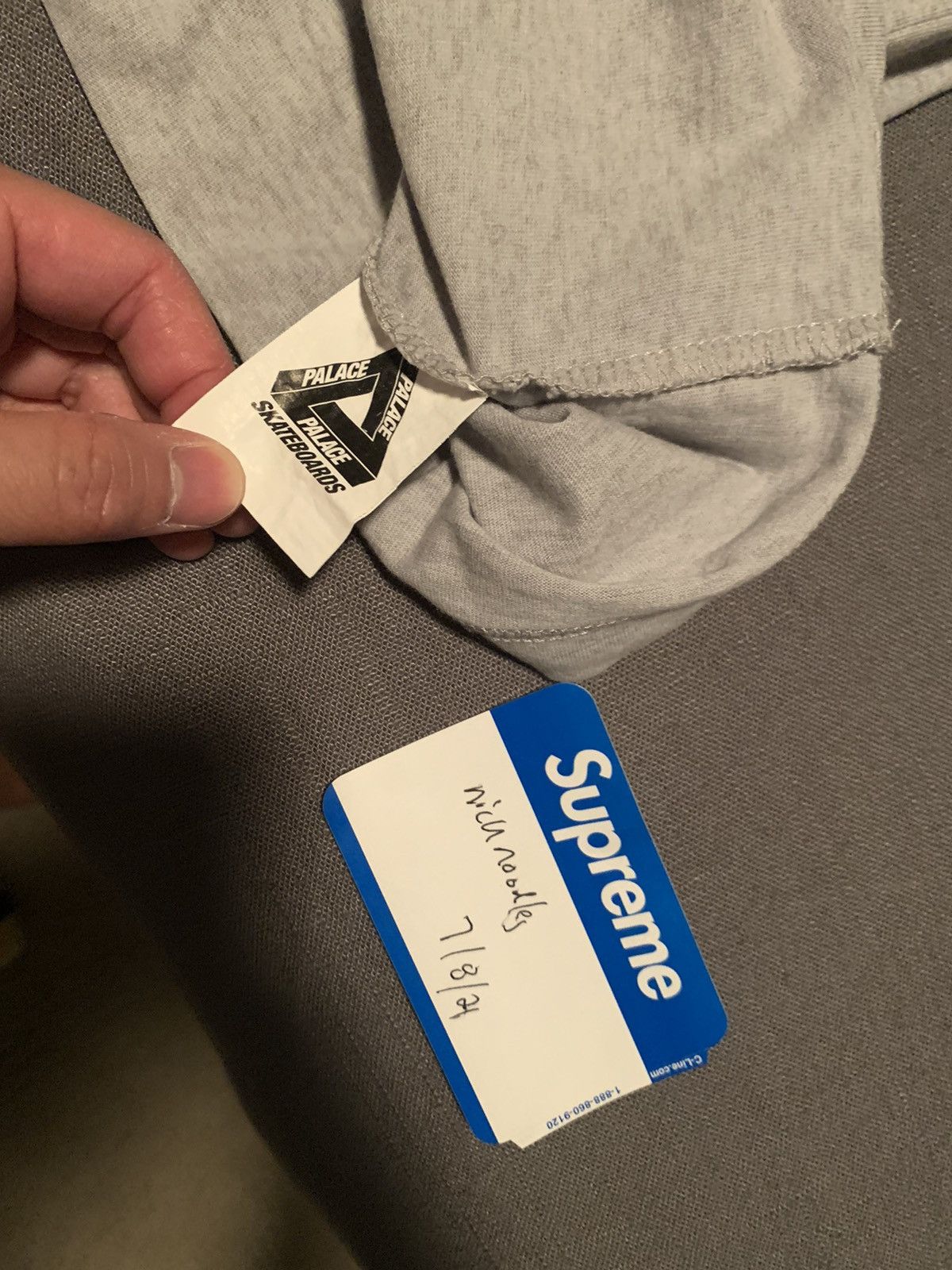 Palace Palace Globerone Tee Grey Size Medium Size US M / EU 48-50 / 2 - 4 Thumbnail