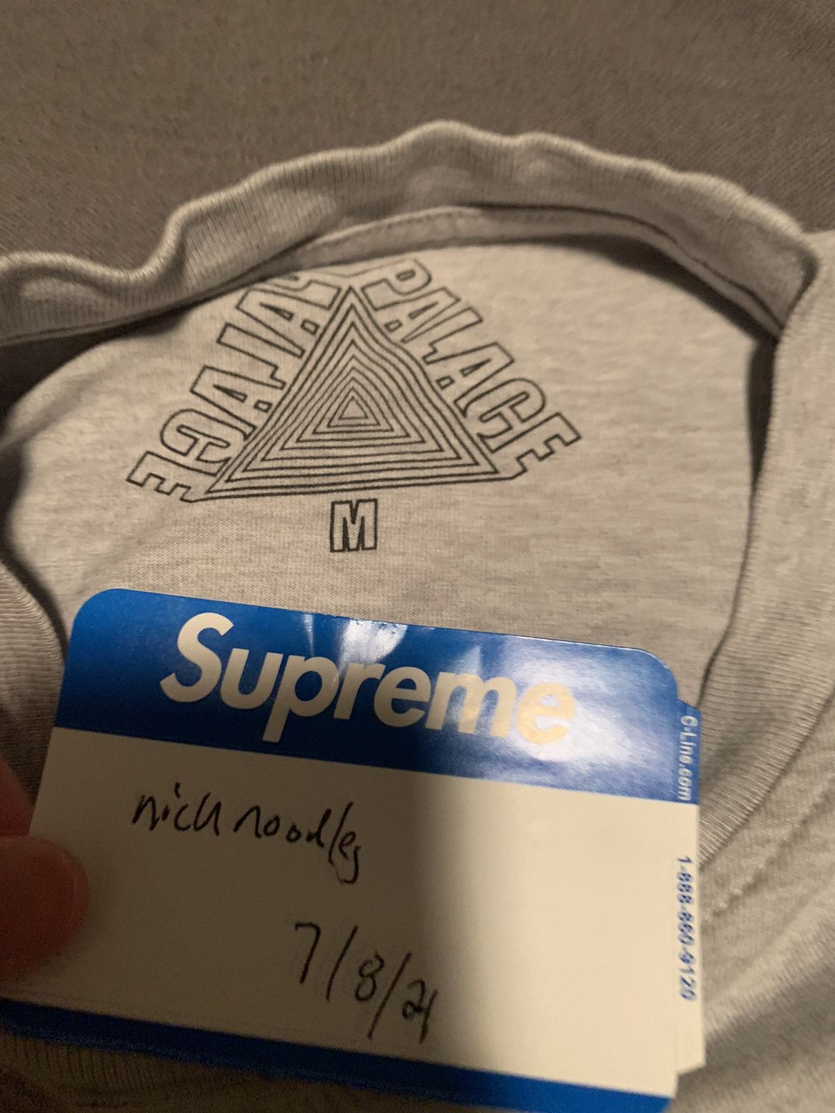 Palace Palace Globerone Tee Grey Size Medium Size US M / EU 48-50 / 2 - 3 Thumbnail