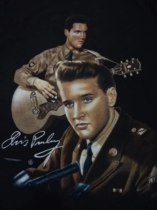Band Tees VINTAGE ELVIS PRESLEY TSHIRT IN MILITARY UNIFORM UNIFORM Size US XL / EU 56 / 4 - 6 Thumbnail