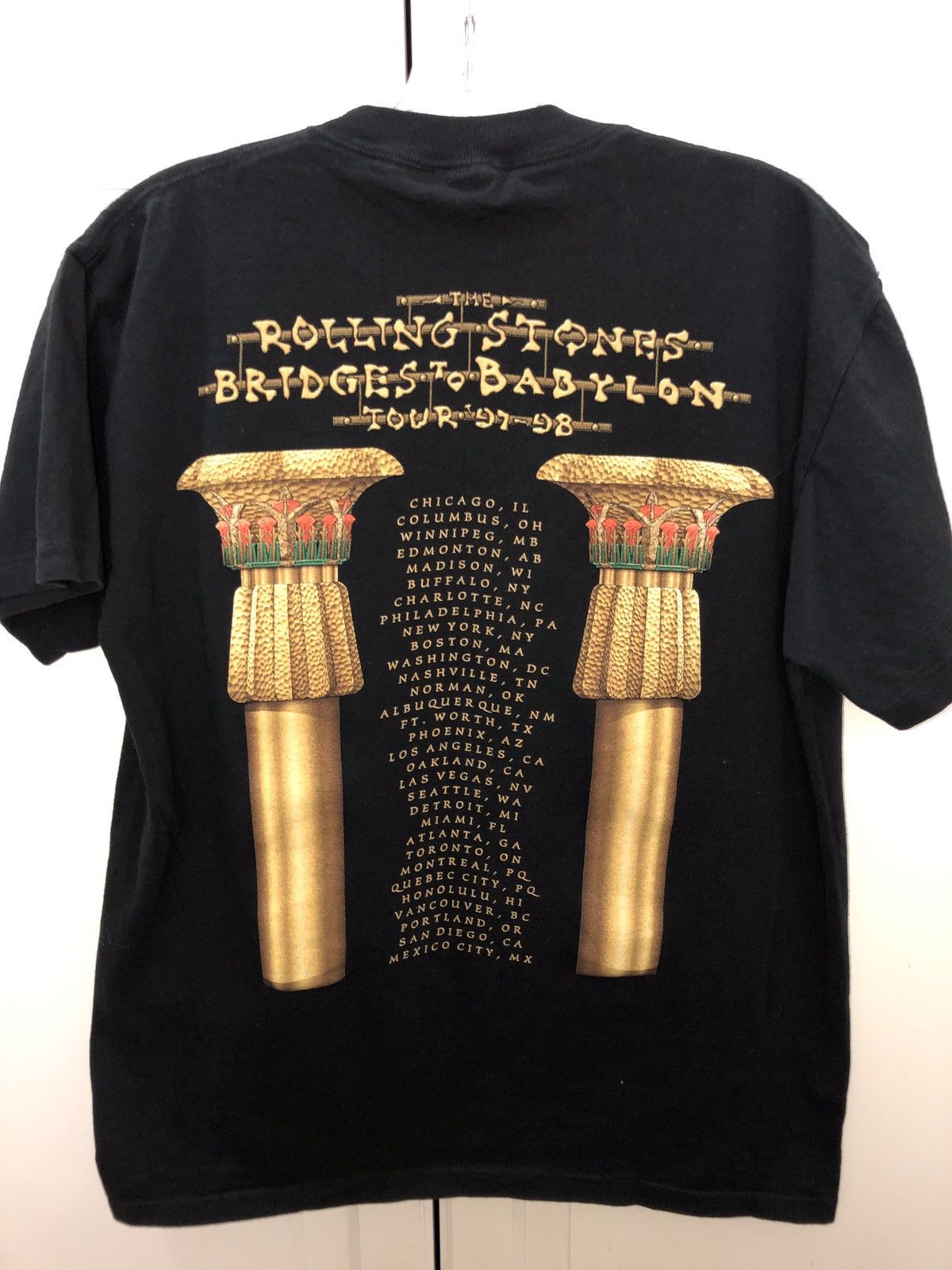 Anvil × The Rolling Stones × Vintage 1997/98 Rolling Stones Bridges Of Babylon Band Tour Vintage Size US L / EU 52-54 / 3 - 3 Thumbnail