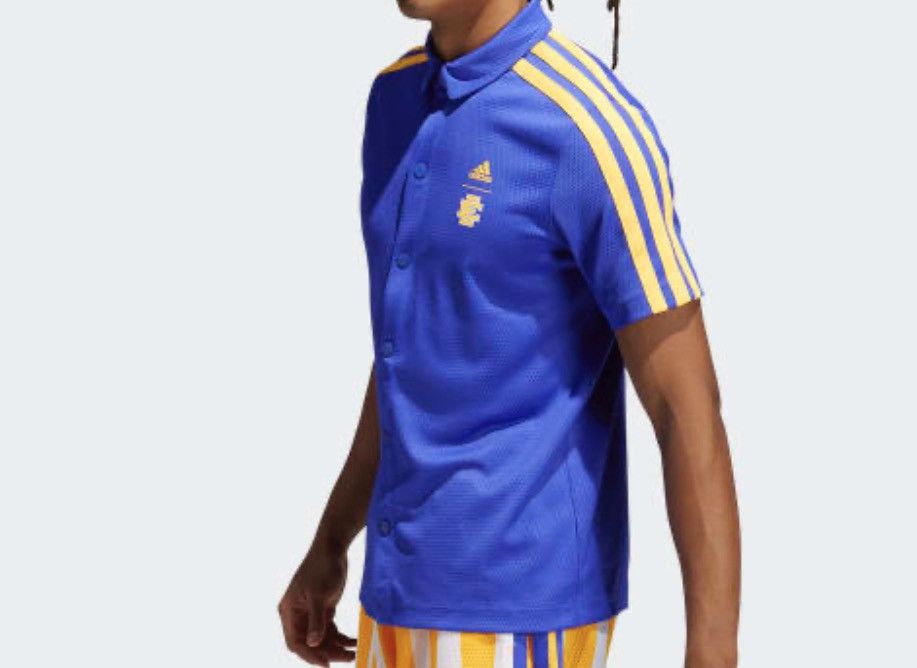 Adidas × Eric Emanuel HOOPS SUMMER ESSENTIALS SNAP SHOOTER TEE Blue/XL Size US L / EU 52-54 / 3 - 10 Thumbnail