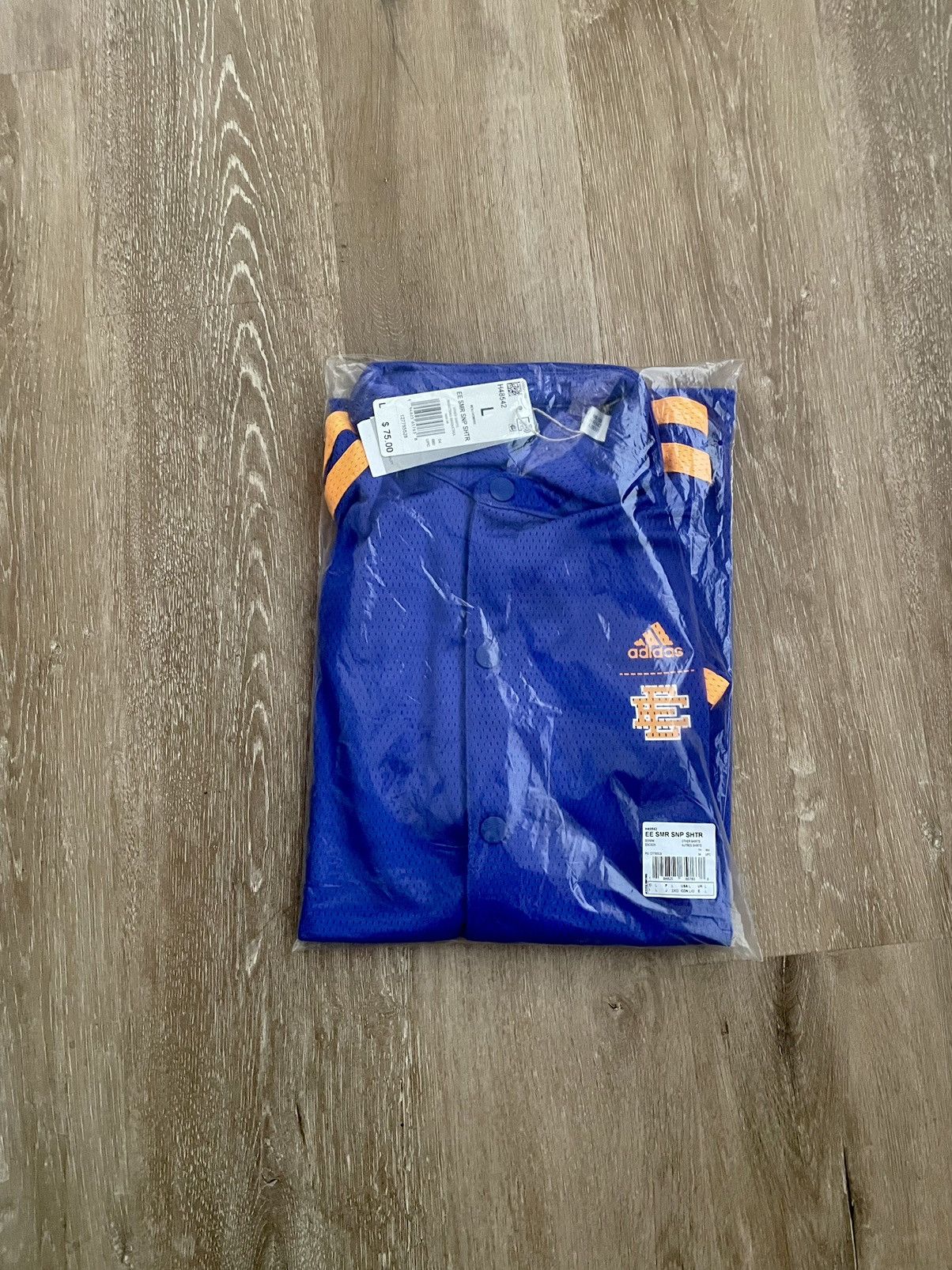 Adidas × Eric Emanuel HOOPS SUMMER ESSENTIALS SNAP SHOOTER TEE Blue/XL Size US L / EU 52-54 / 3 - 5 Thumbnail