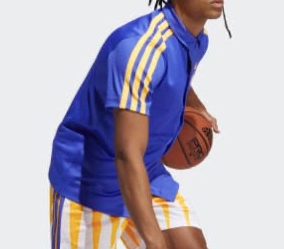 Adidas × Eric Emanuel HOOPS SUMMER ESSENTIALS SNAP SHOOTER TEE Blue/XL Size US L / EU 52-54 / 3 - 11 Thumbnail