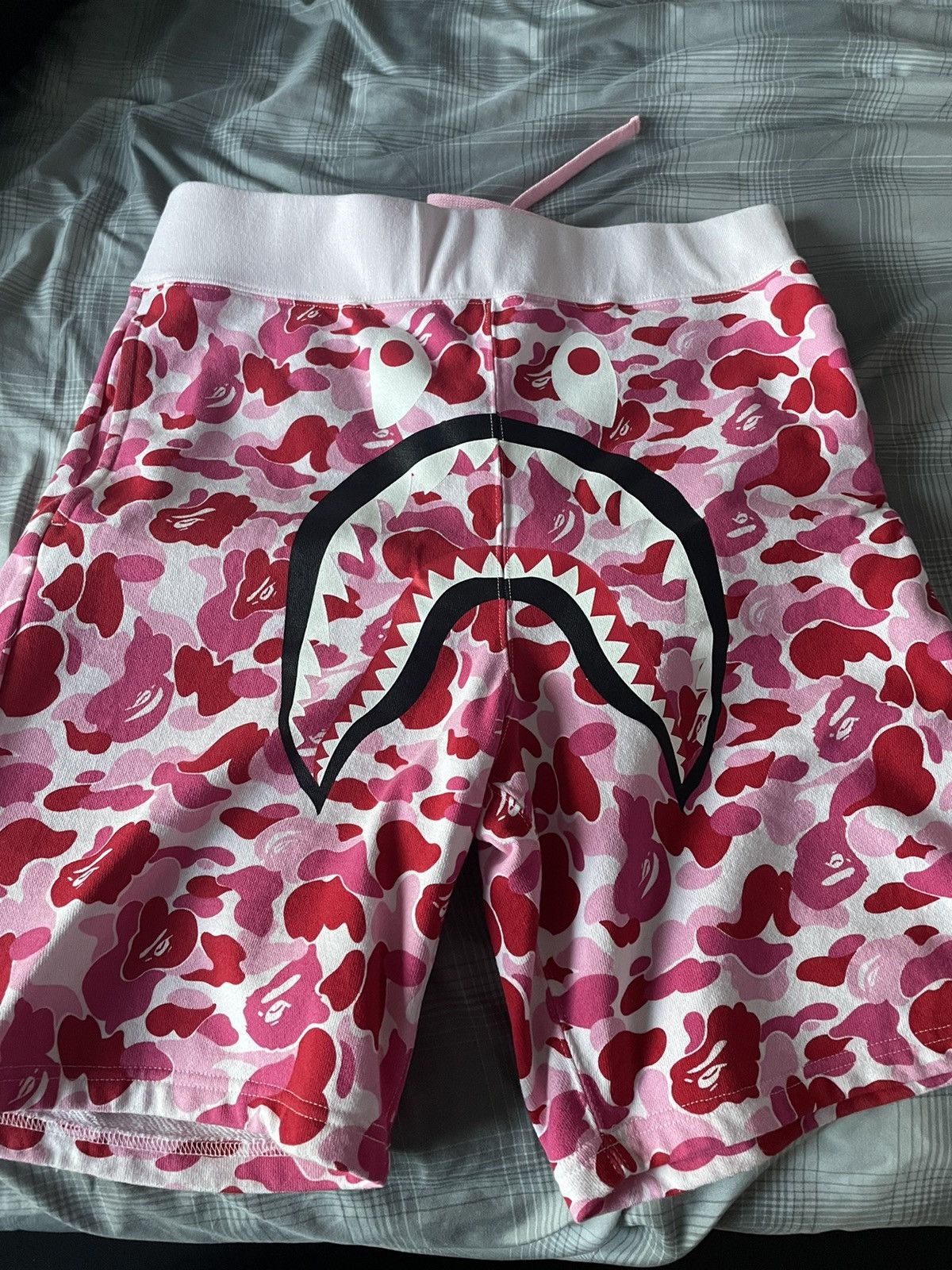 Bape shorts pink hotsell