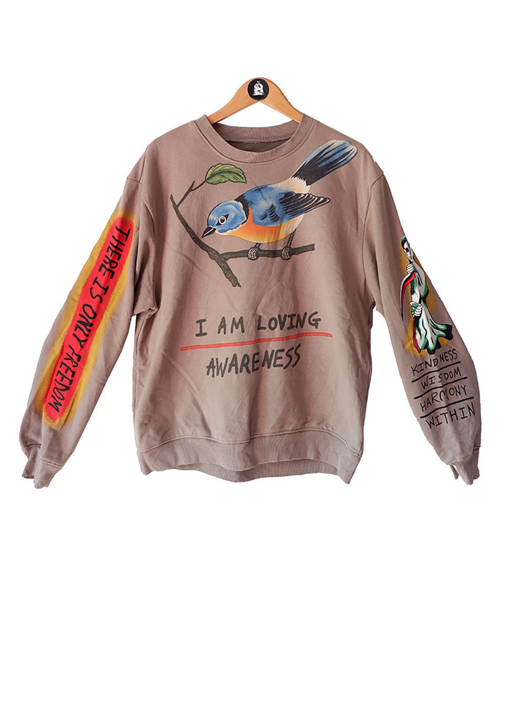 Kanye West Wes Lang VINTAGE OVP WESLANG I AM LOVING AWARENESS SWEATSHIRT Grailed