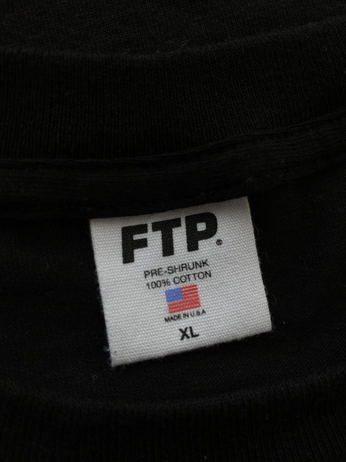 Fuck The Population FTP Black Fearless Flaming Skull Tee XL