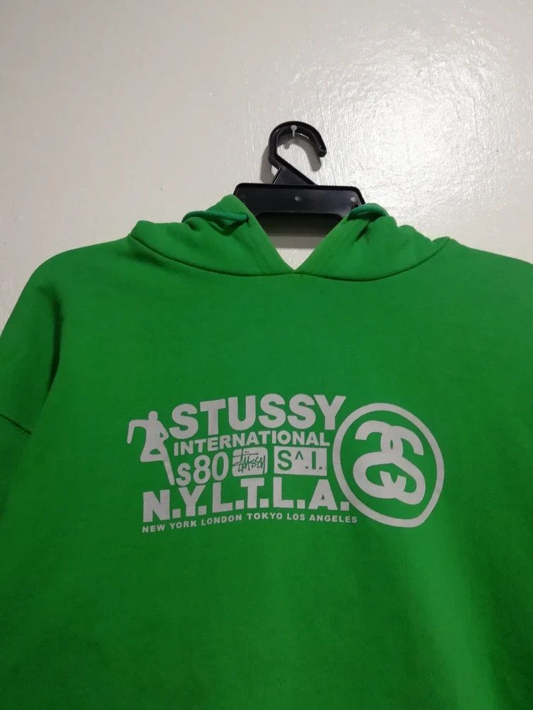Stussy × Vintage vintage STUSSY Green Hoodie Size US M / EU 48-50 / 2 - 2 Thumbnail