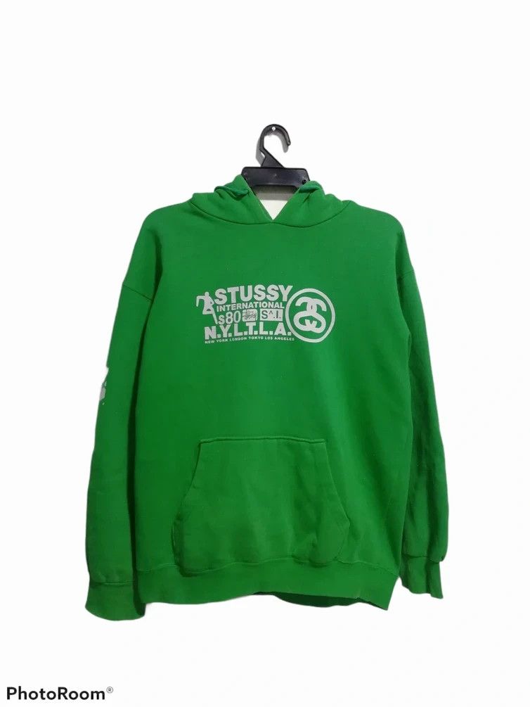 Stussy × Vintage vintage STUSSY Green Hoodie Size US M / EU 48-50 / 2 - 1 Thumbnail