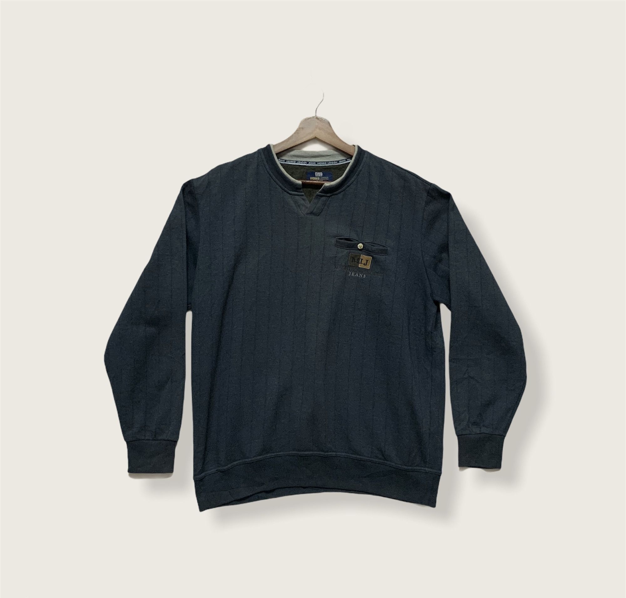Japanese Brand Vintage MLJ Michiko London Jeans Single Pocket Sweater Size US L / EU 52-54 / 3 - 1 Thumbnail