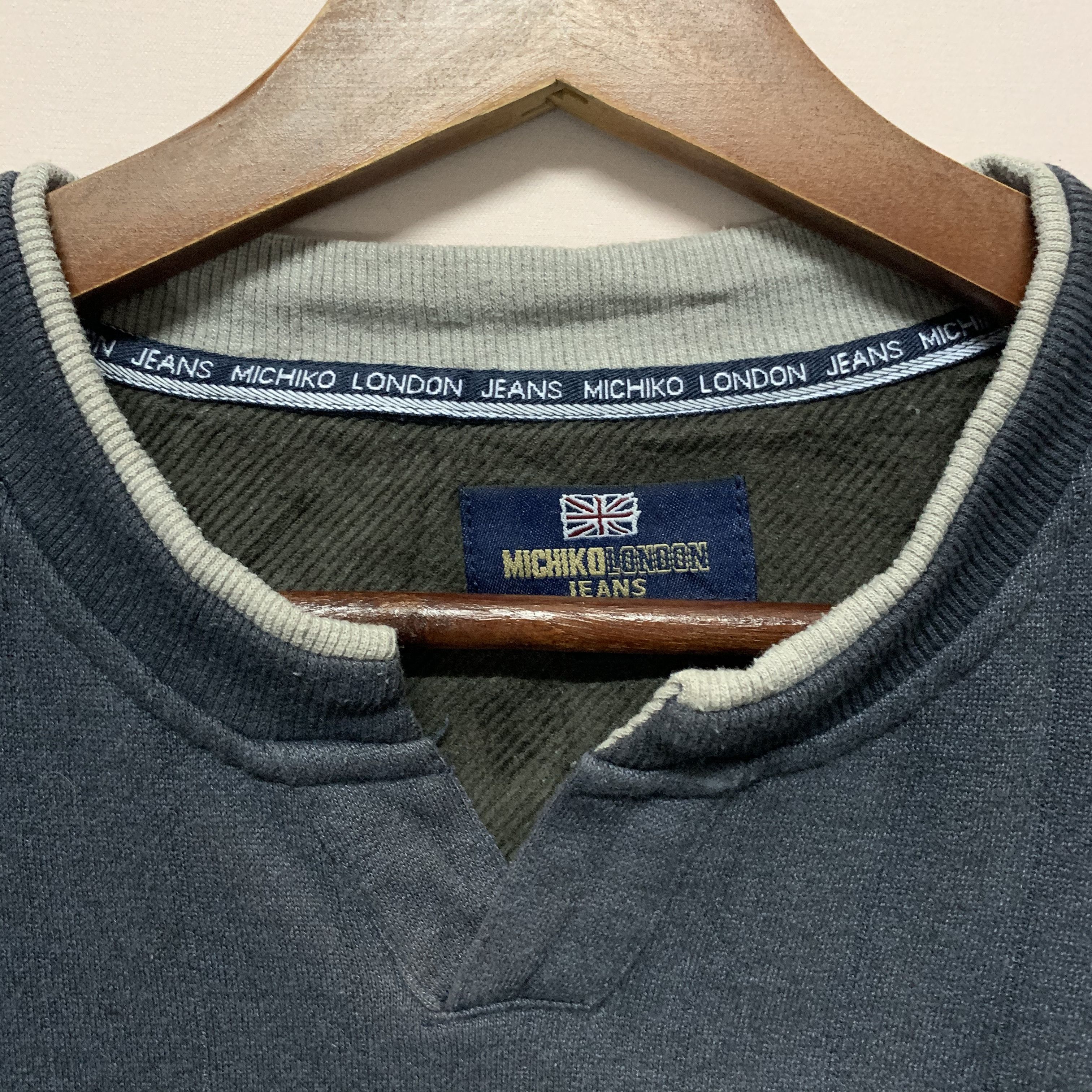 Japanese Brand Vintage MLJ Michiko London Jeans Single Pocket Sweater Size US L / EU 52-54 / 3 - 5 Thumbnail