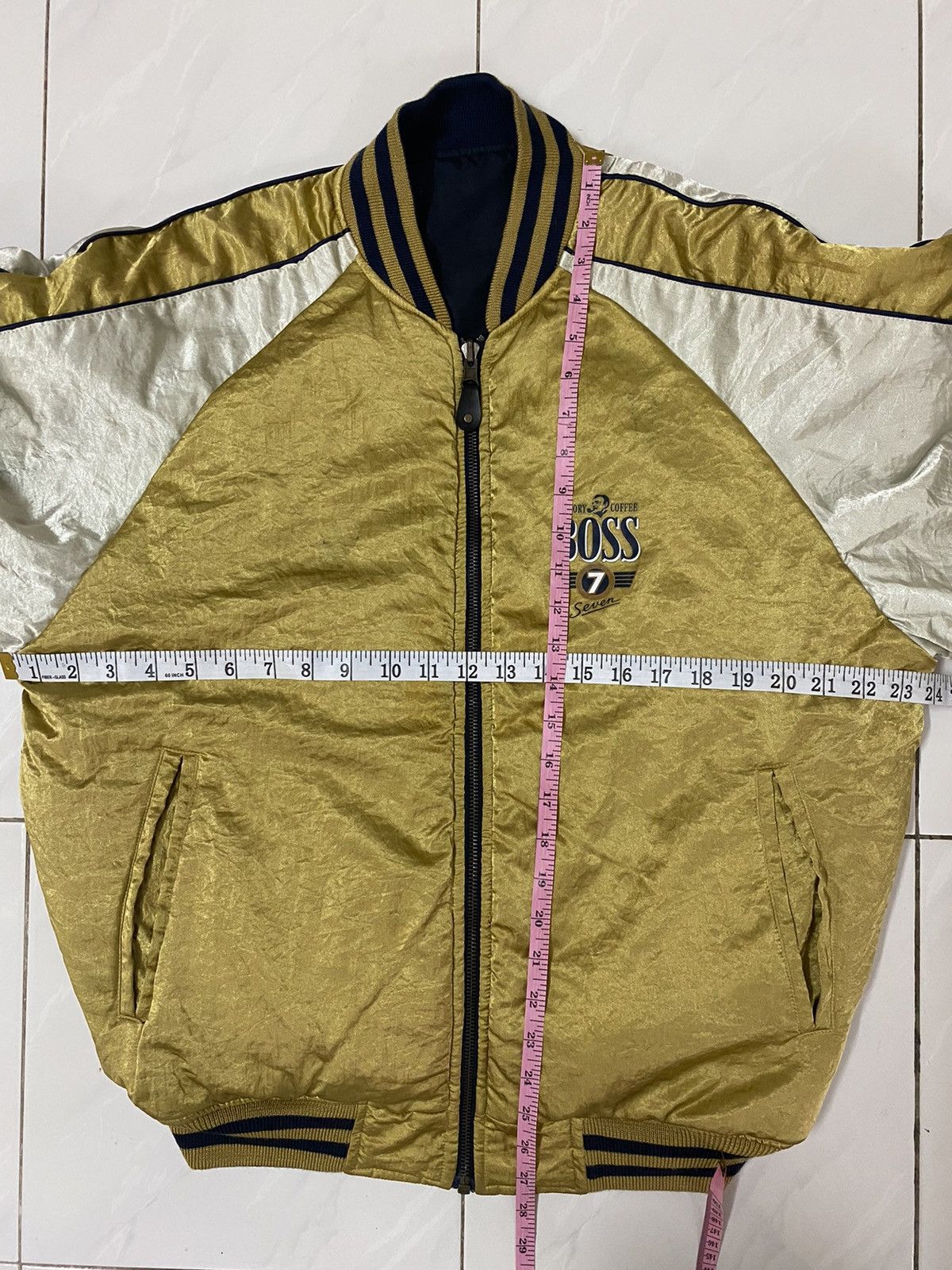 Japanese Brand × Vintage VTG DISTRESSED SUNTORY COFFEE REVERSIBLE FLIGHT JACKET Size US M / EU 48-50 / 2 - 10 Thumbnail