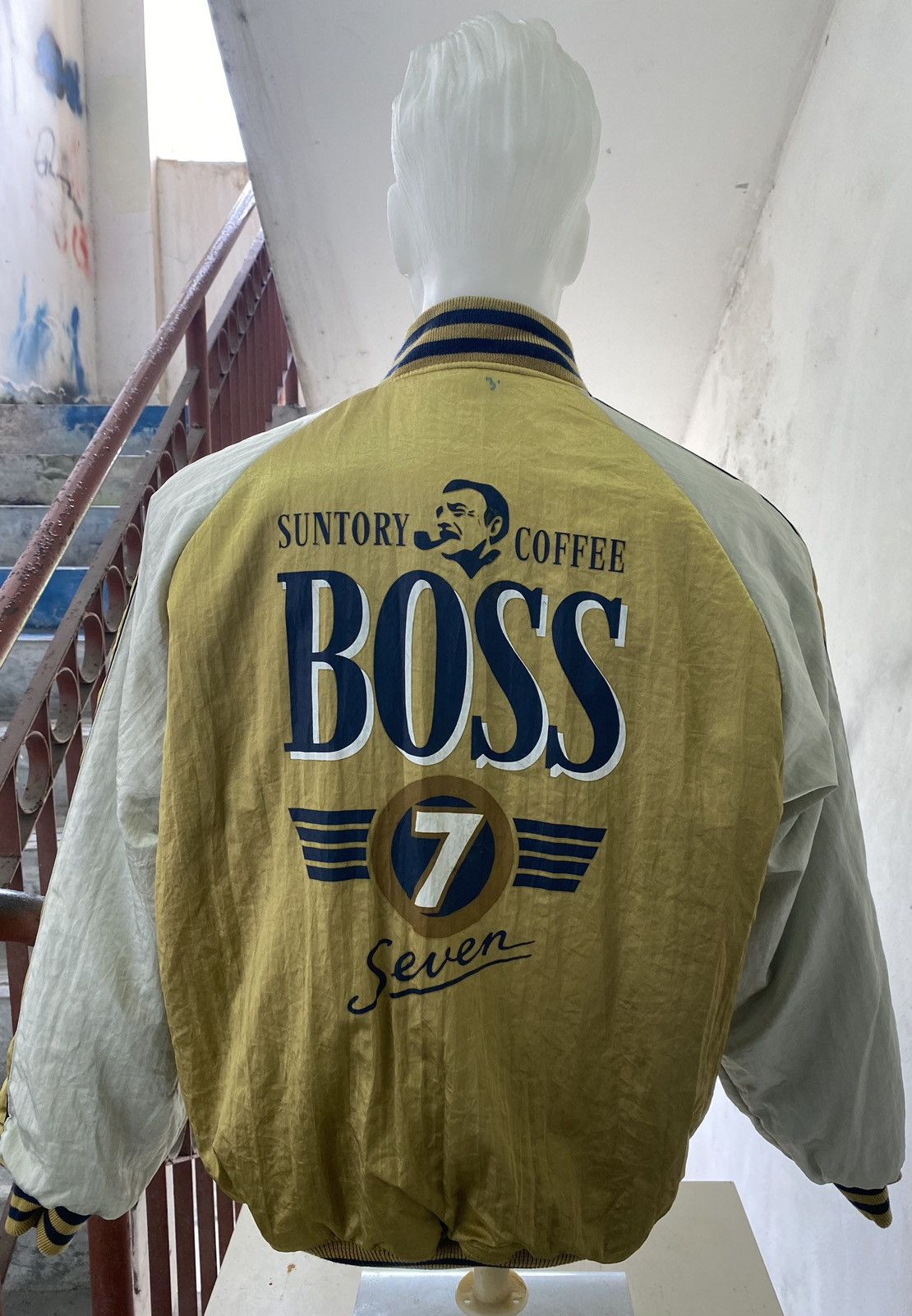 Japanese Brand × Vintage VTG DISTRESSED SUNTORY COFFEE REVERSIBLE FLIGHT JACKET Size US M / EU 48-50 / 2 - 1 Thumbnail