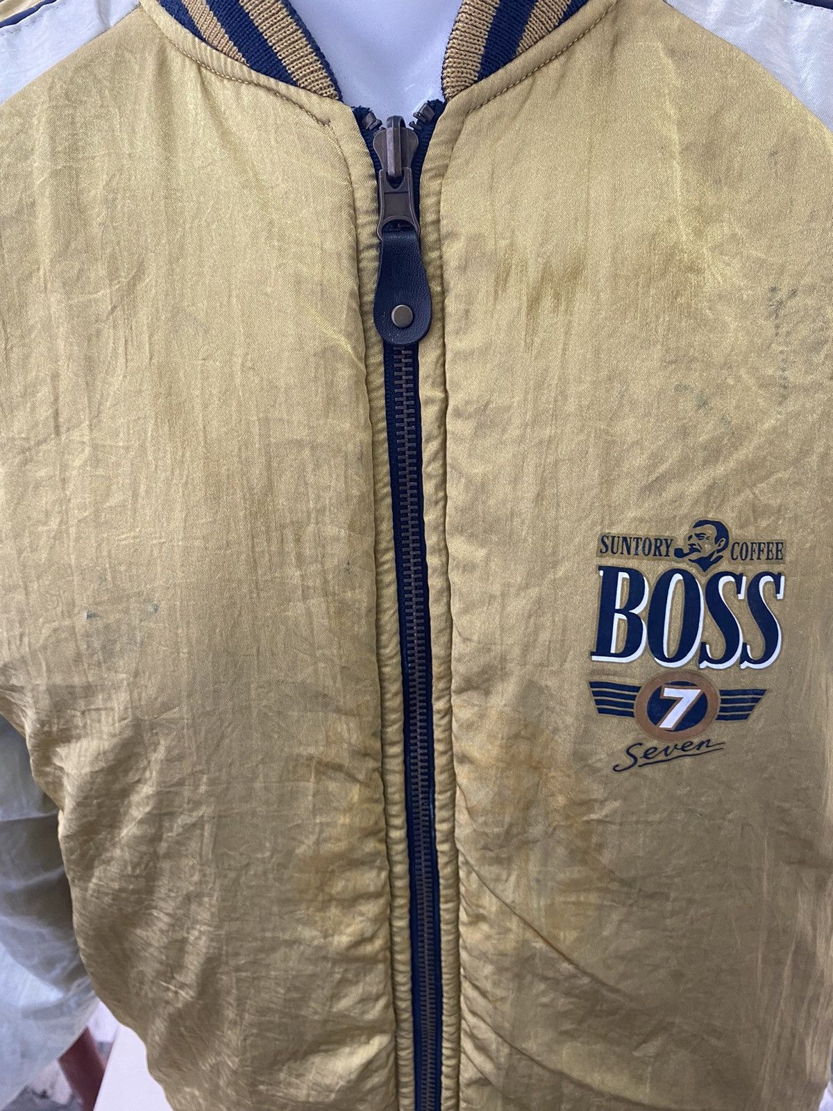 Japanese Brand × Vintage VTG DISTRESSED SUNTORY COFFEE REVERSIBLE FLIGHT JACKET Size US M / EU 48-50 / 2 - 13 Thumbnail