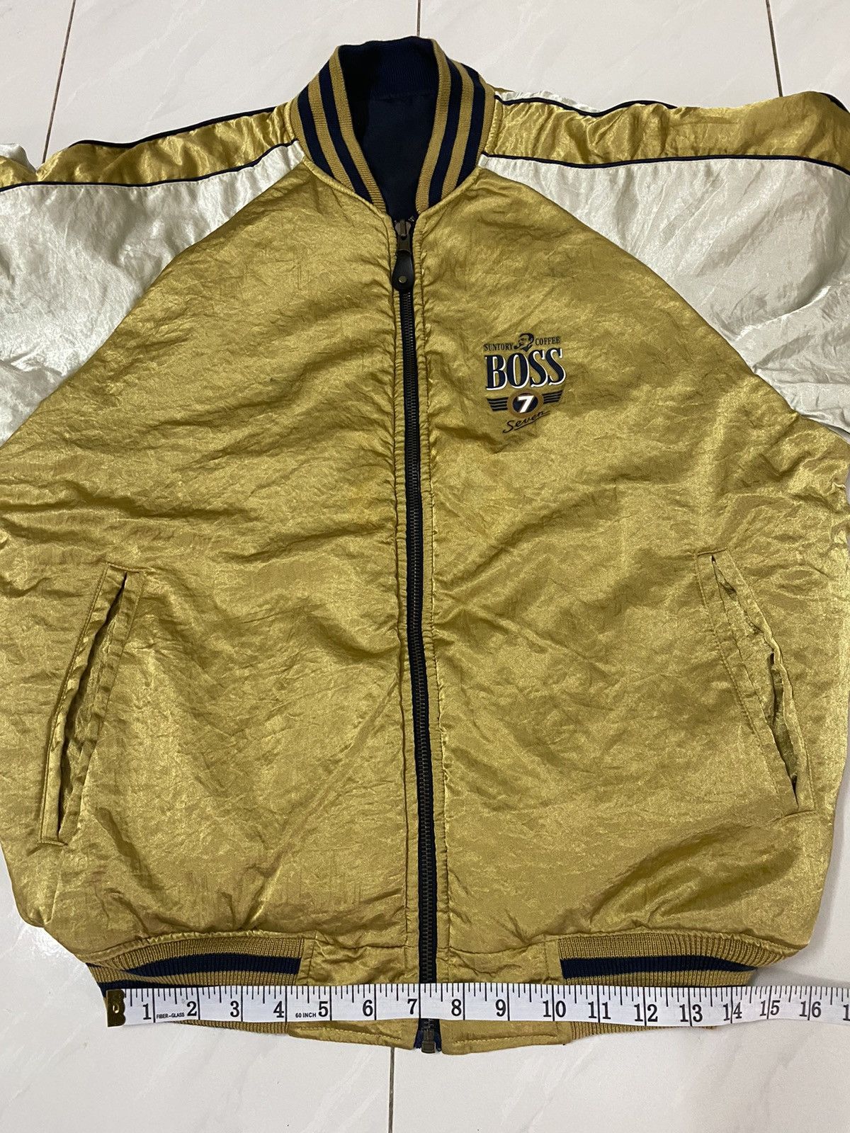 Japanese Brand × Vintage VTG DISTRESSED SUNTORY COFFEE REVERSIBLE FLIGHT JACKET Size US M / EU 48-50 / 2 - 11 Thumbnail