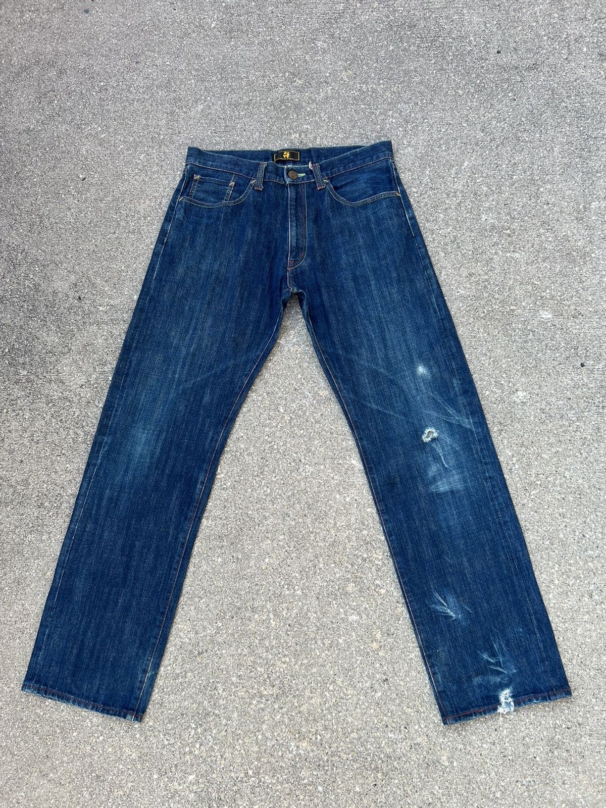 Mizra Jeans Kyoto Vintage Zen Kyoto Hand Painted Denim Ripped Jeans Size US 34 / EU 50 - 2 Thumbnail