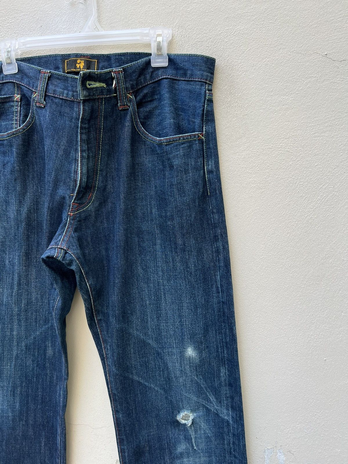 Mizra Jeans Kyoto Vintage Zen Kyoto Hand Painted Denim Ripped Jeans Size US 34 / EU 50 - 15 Thumbnail