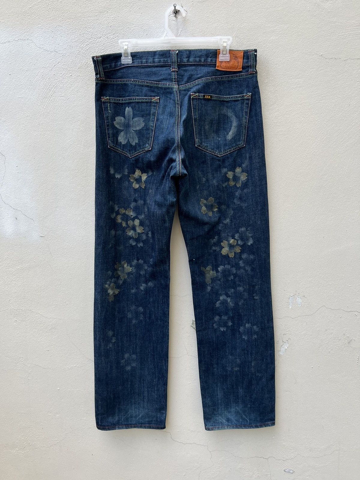 Mizra Jeans Kyoto Vintage Zen Kyoto Hand Painted Denim Ripped Jeans Size US 34 / EU 50 - 3 Thumbnail
