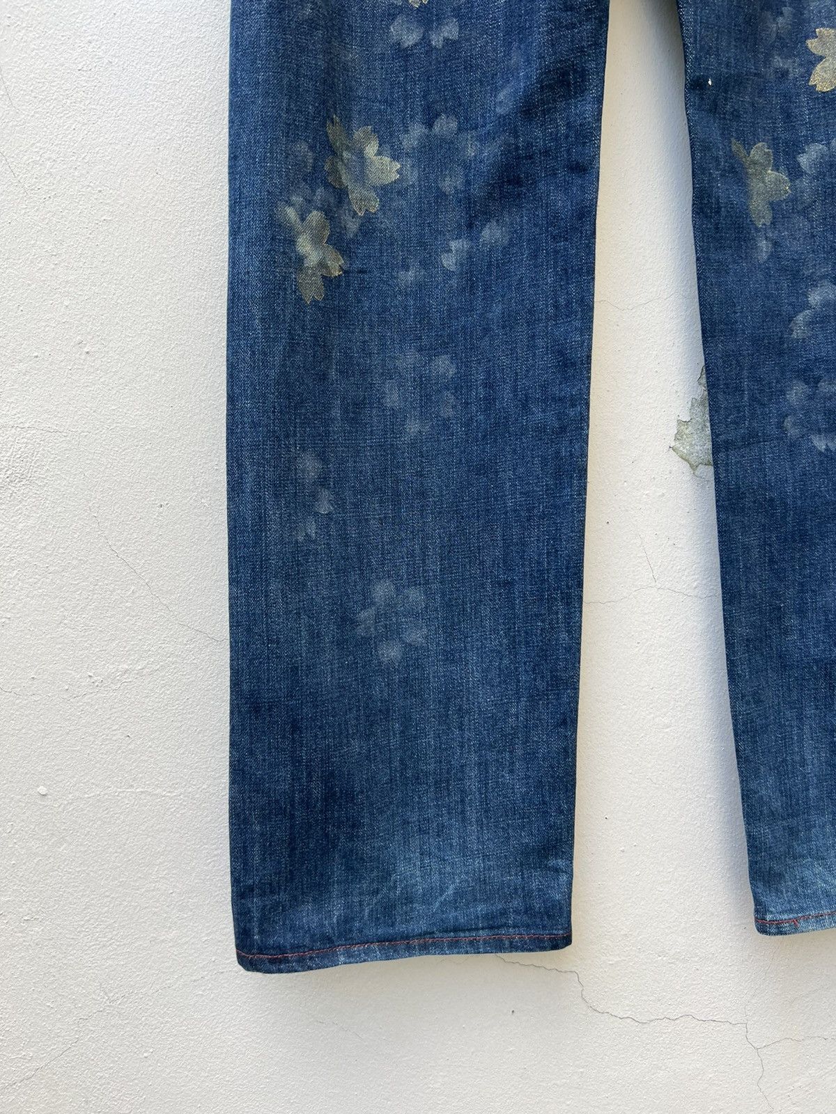 Mizra Jeans Kyoto Vintage Zen Kyoto Hand Painted Denim Ripped Jeans Size US 34 / EU 50 - 6 Thumbnail