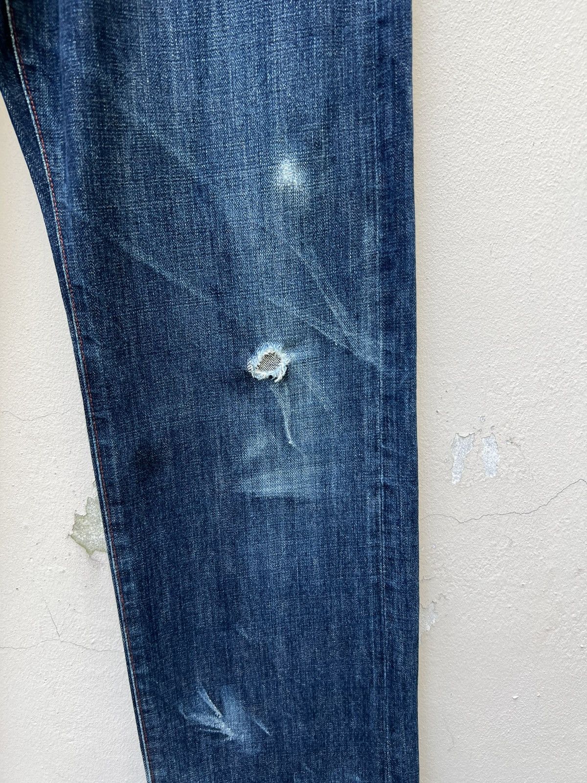Mizra Jeans Kyoto Vintage Zen Kyoto Hand Painted Denim Ripped Jeans Size US 34 / EU 50 - 16 Thumbnail