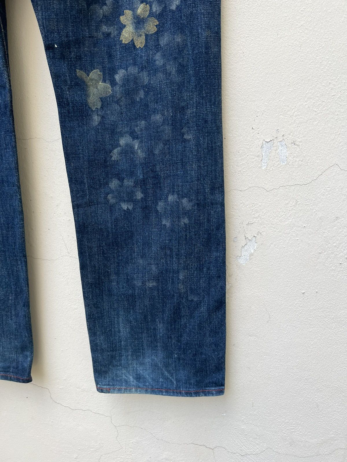 Mizra Jeans Kyoto Vintage Zen Kyoto Hand Painted Denim Ripped Jeans Size US 34 / EU 50 - 9 Thumbnail