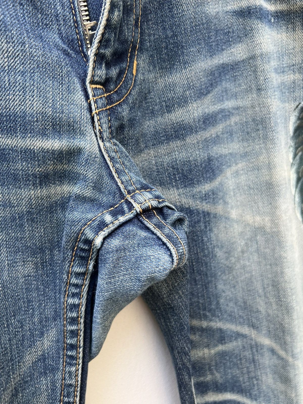 Vintage VTG Namino Ritatsujin Japan Clouds Dragon Denim Flare Jeans Size US 34 / EU 50 - 17 Thumbnail