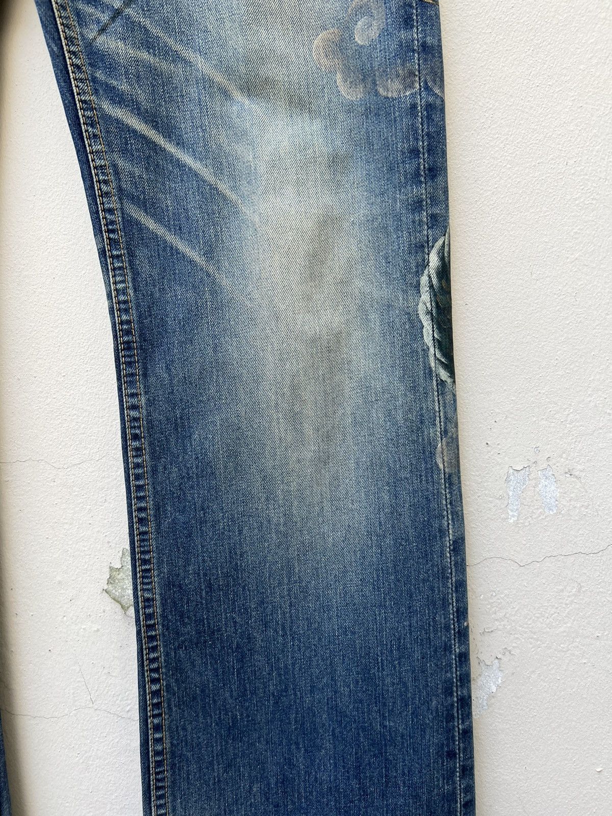 Vintage VTG Namino Ritatsujin Japan Clouds Dragon Denim Flare Jeans Size US 34 / EU 50 - 21 Thumbnail
