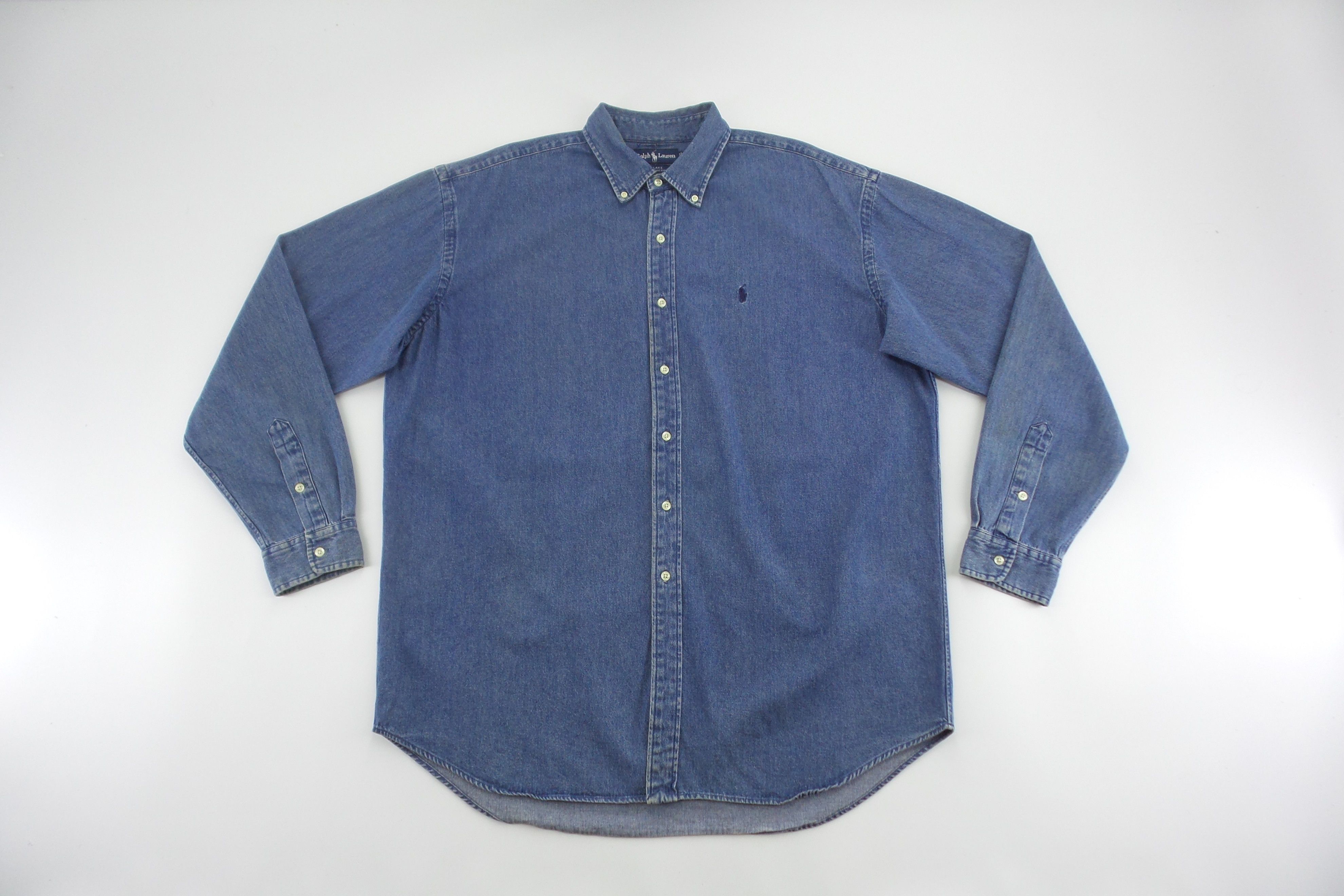 Polo Ralph Lauren × Ralph Lauren Ralph Lauren Button Ups Blue Denim Shirts Size US XL / EU 56 / 4 - 1 Thumbnail