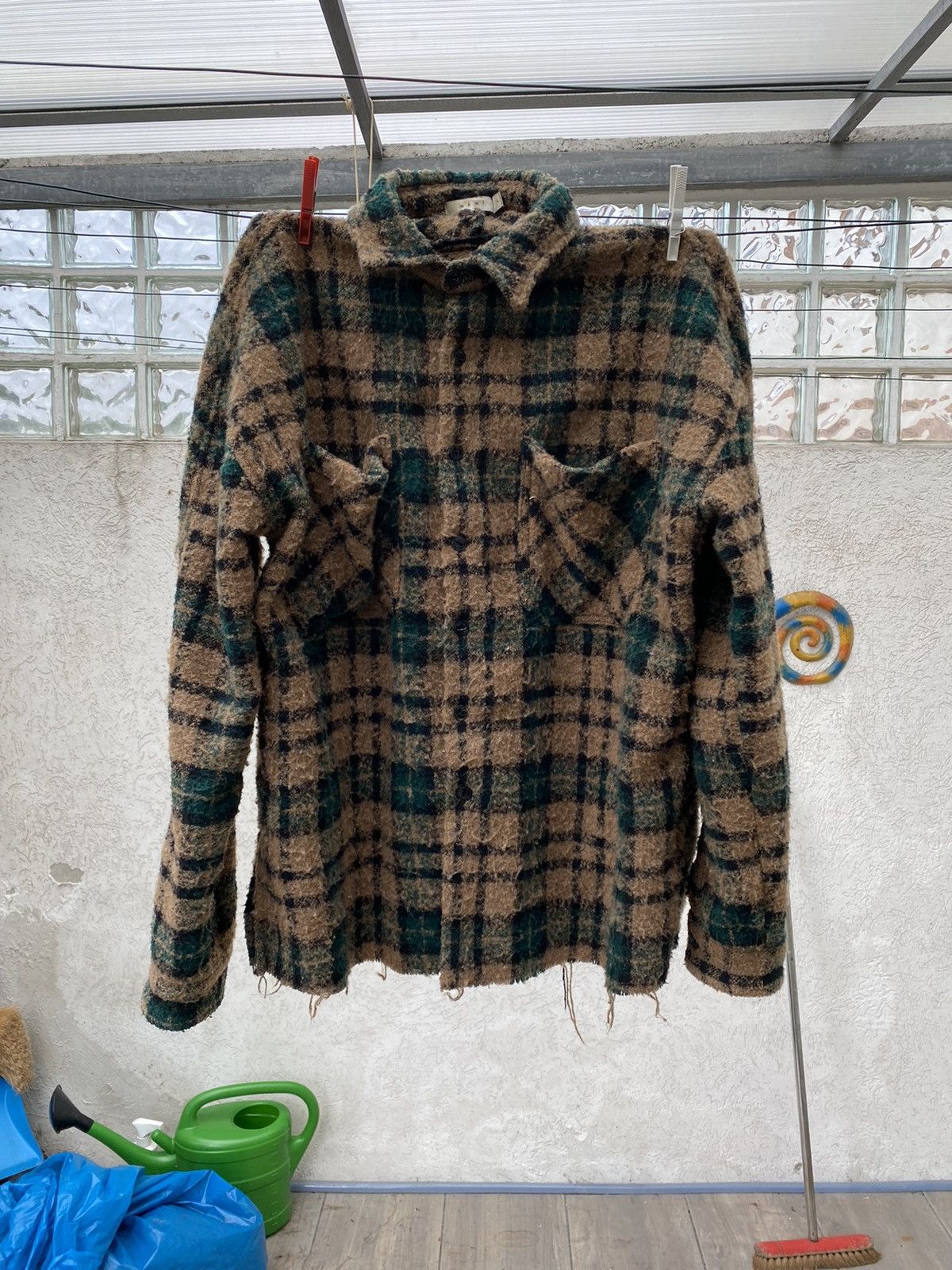 MNML Mnml loose woven flannel shirt | Grailed