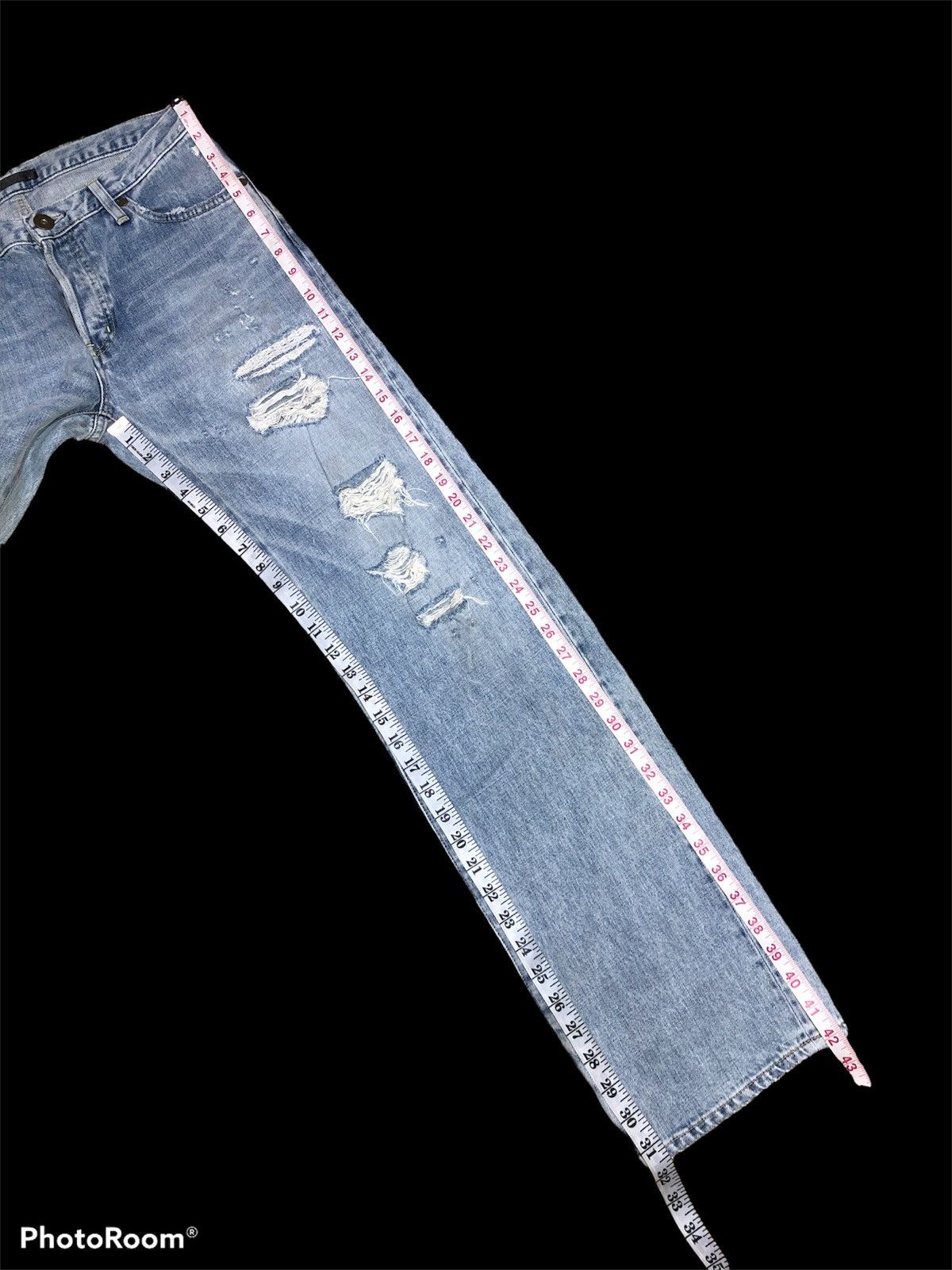 Japanese Brand UN VELTA DISTRESSED DENIM Size US 30 / EU 46 - 9 Thumbnail