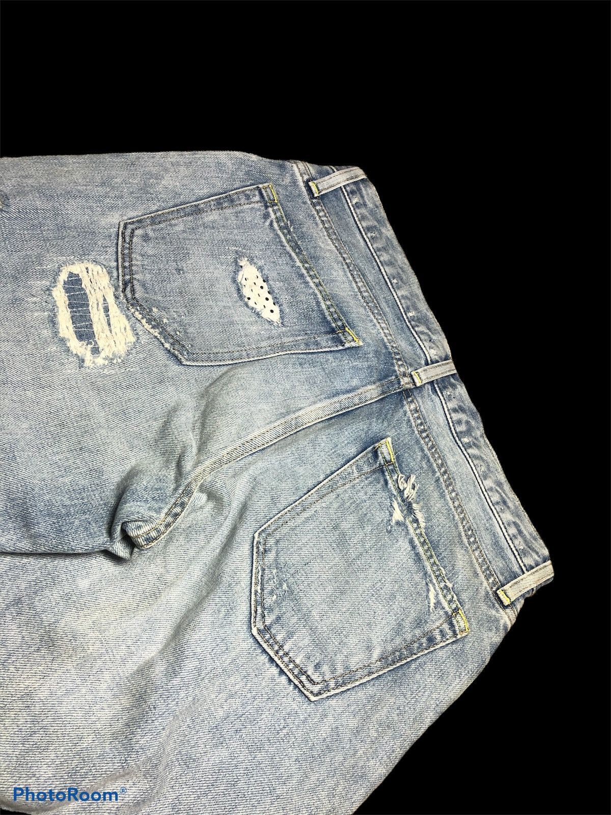 Japanese Brand UN VELTA DISTRESSED DENIM Size US 30 / EU 46 - 5 Thumbnail