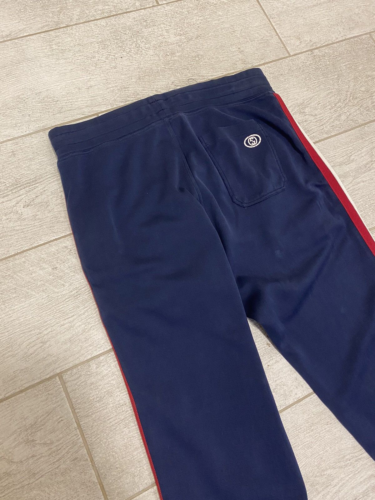 Gucci Gucci Stripped GG Logo Navy Men’s Joggers Sweatpants Size US 34 / EU 50 - 16 Thumbnail