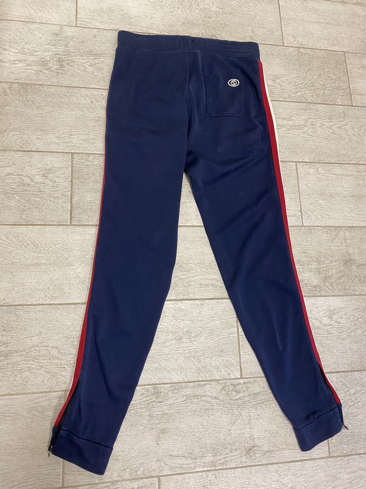 Gucci Gucci Stripped GG Logo Navy Men’s Joggers Sweatpants Size US 34 / EU 50 - 15 Thumbnail