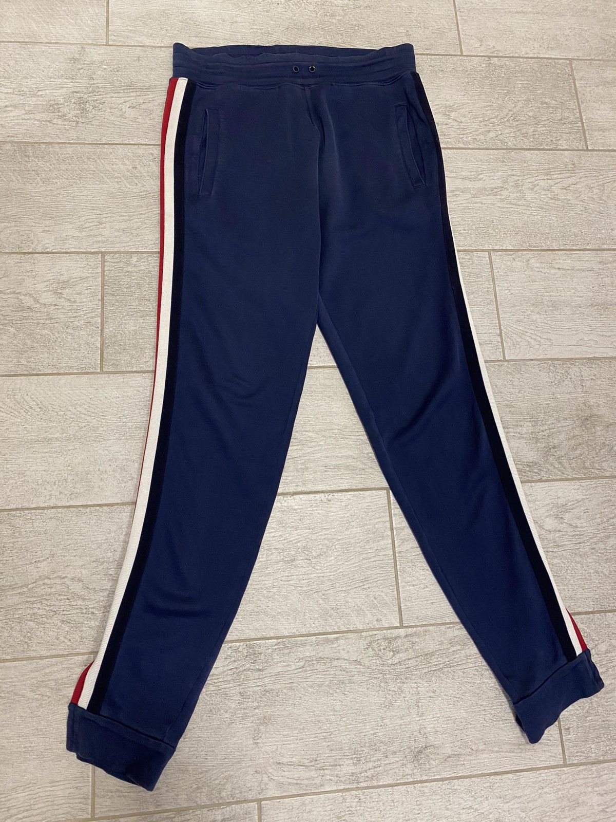 Gucci Gucci Stripped GG Logo Navy Men’s Joggers Sweatpants Size US 34 / EU 50 - 2 Thumbnail