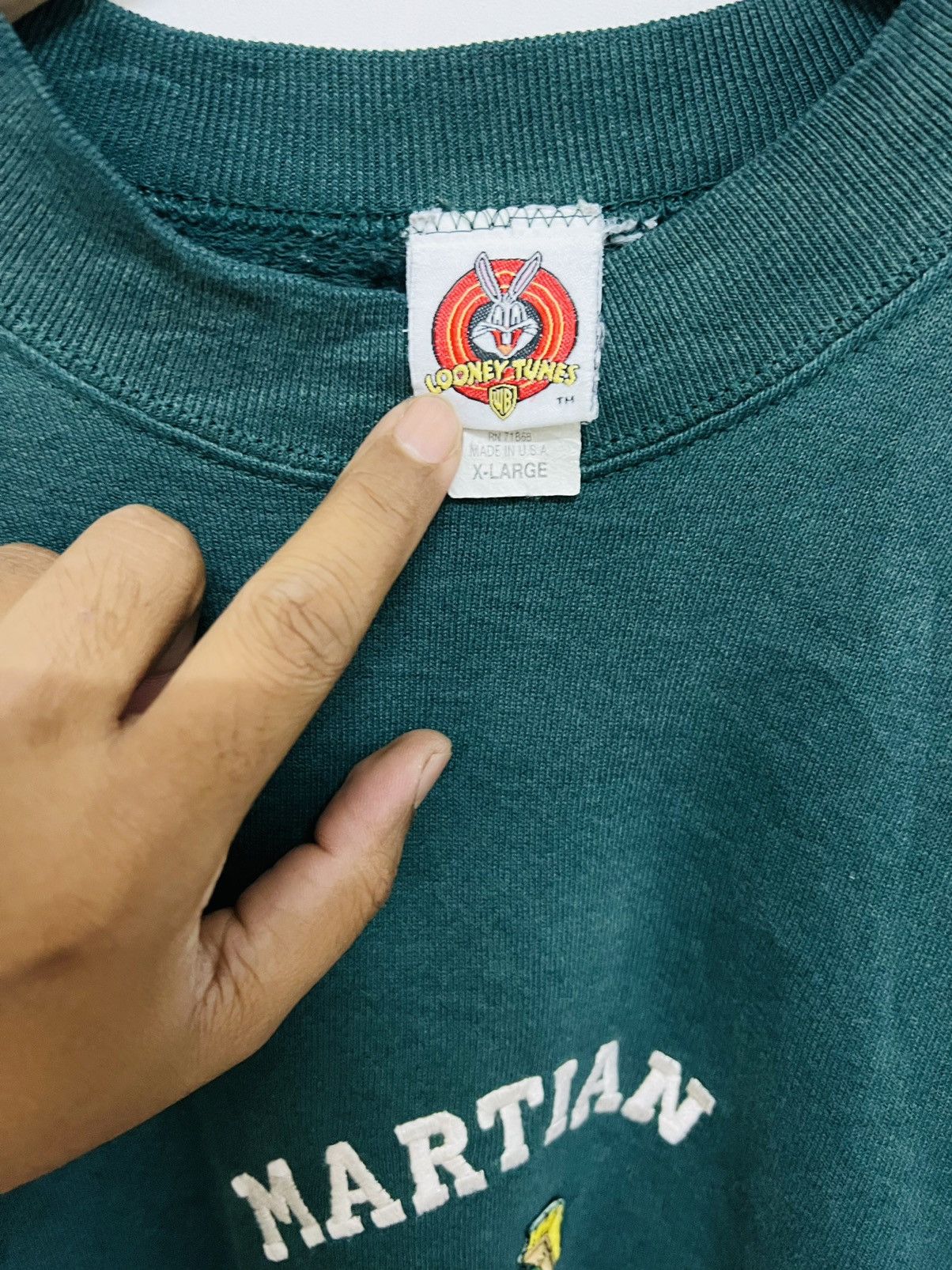 Vintage × Warner Bros Vintage Looney Tunes Marvin The Martian Size US XL / EU 56 / 4 - 4 Thumbnail