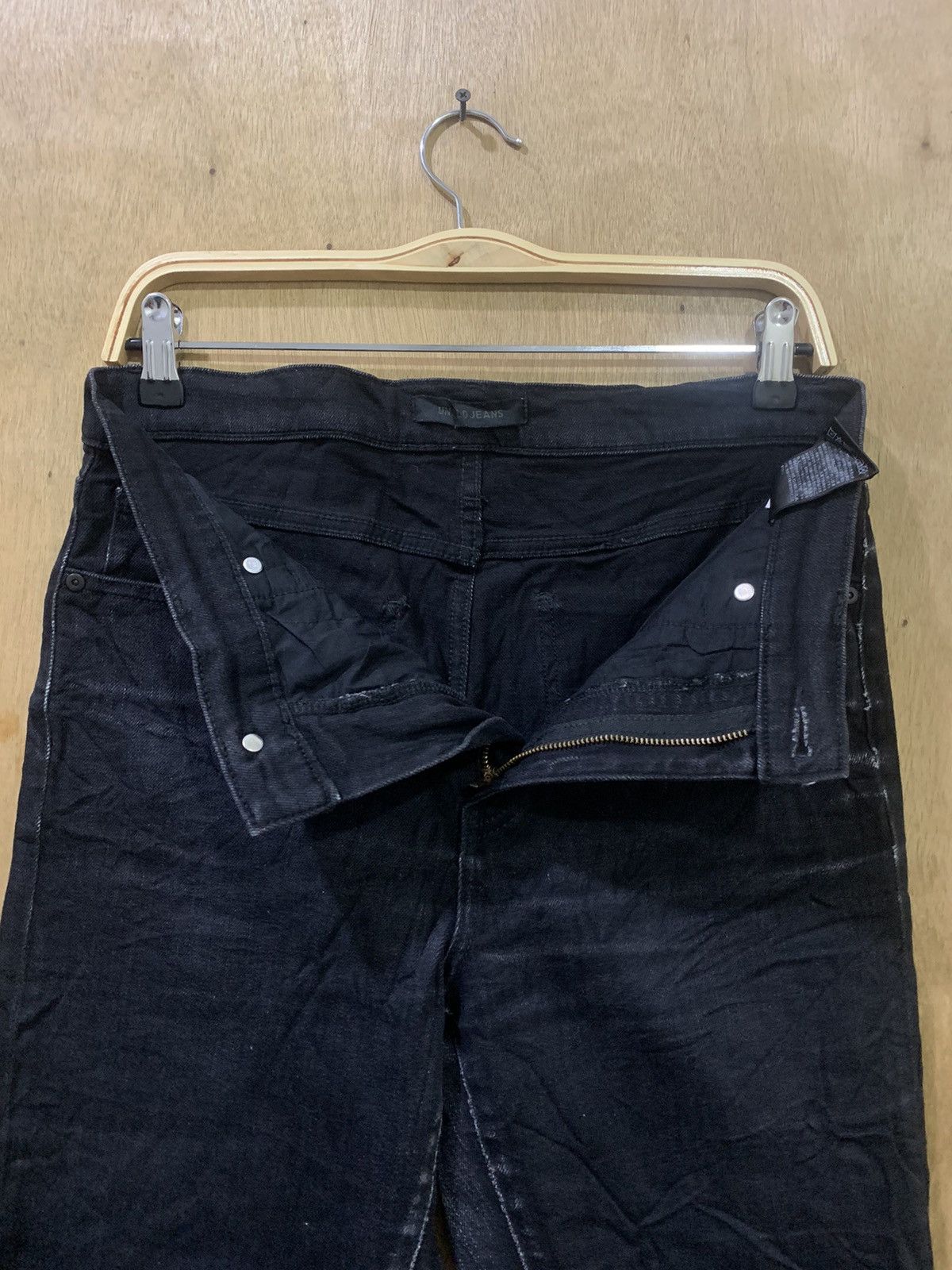 Japanese Brand × Undercover × Uniqlo UNIQLO UNDERCOVER INSPIRED RARE BLACK STREETWEAR DENIM JEAN Size US 30 / EU 46 - 14 Thumbnail