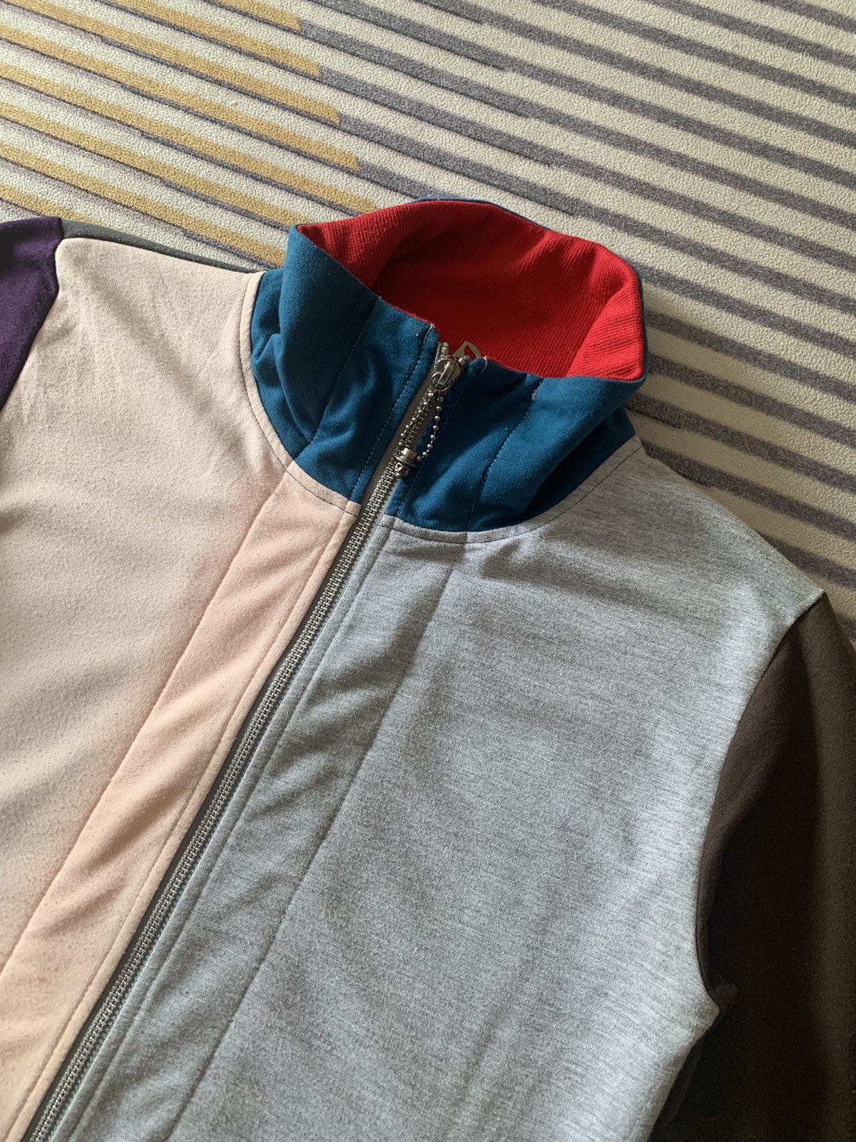 Japanese Brand PPFM Colour Blok Zip Up Sweaters Size US M / EU 48-50 / 2 - 5 Thumbnail