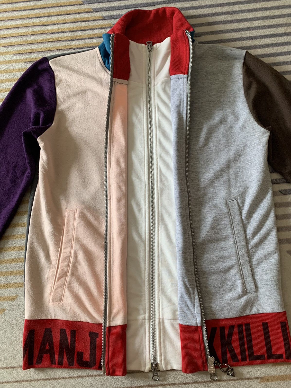 Japanese Brand PPFM Colour Blok Zip Up Sweaters Size US M / EU 48-50 / 2 - 6 Thumbnail