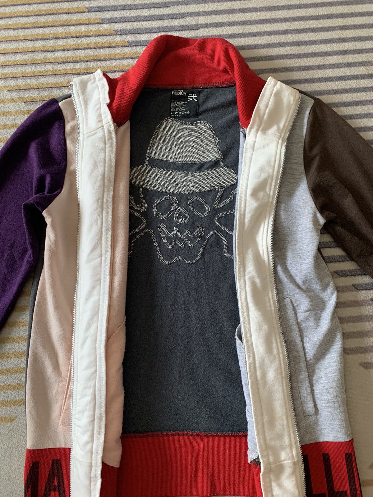 Japanese Brand PPFM Colour Blok Zip Up Sweaters Size US M / EU 48-50 / 2 - 7 Thumbnail