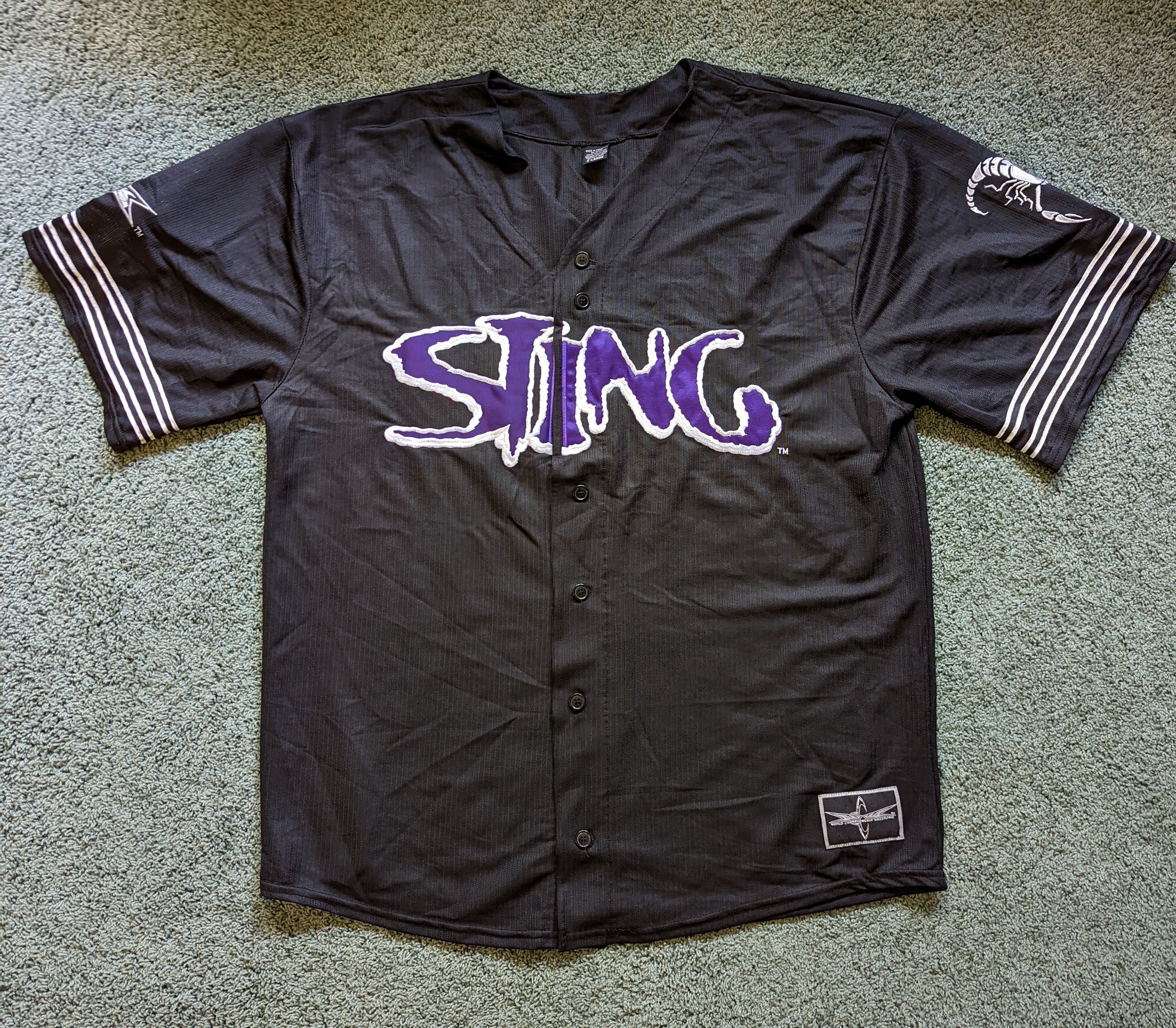 Sting × Vintage × WCW/nWo Rare VTG Sting WCW Wrestling Button-Up ...