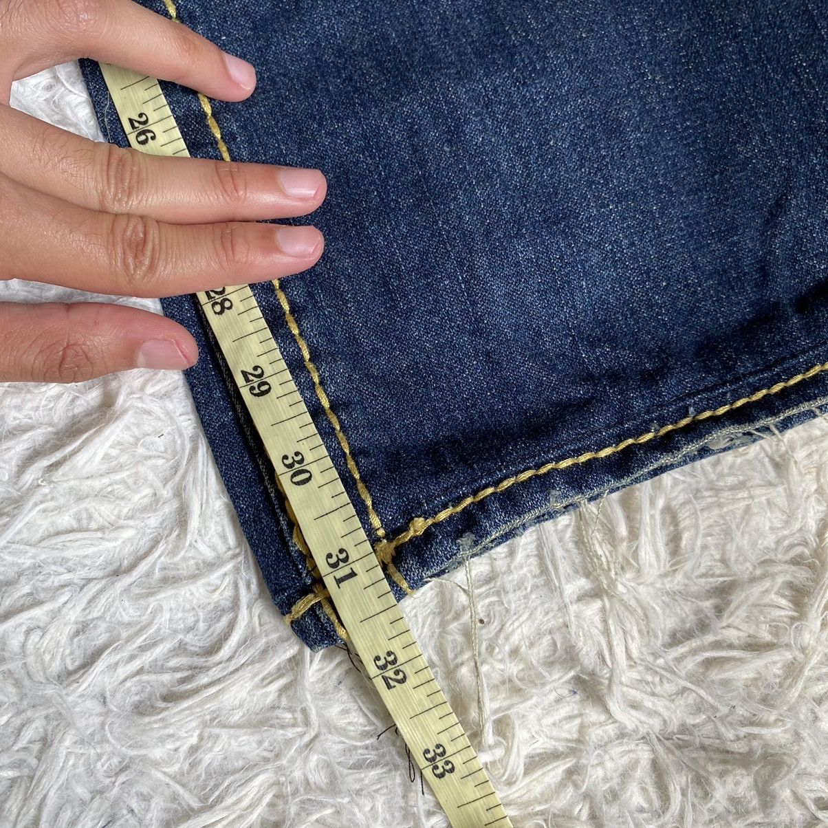 True Religion Vintage True Religion Billy Super T Yellow Stitch Jeans Size US 32 / EU 48 - 20 Thumbnail