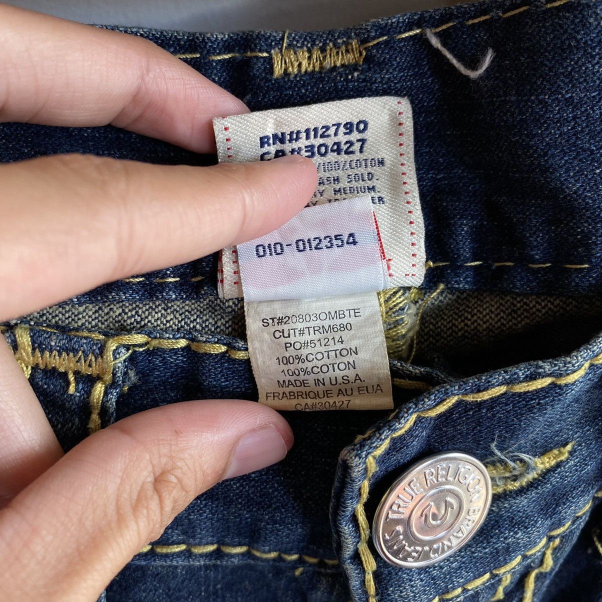 True Religion Vintage True Religion Billy Super T Yellow Stitch Jeans Size US 32 / EU 48 - 12 Thumbnail